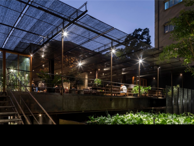 咖啡馆-300㎡-工业风效果图