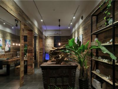 复古办公室-110㎡-复古风效果图