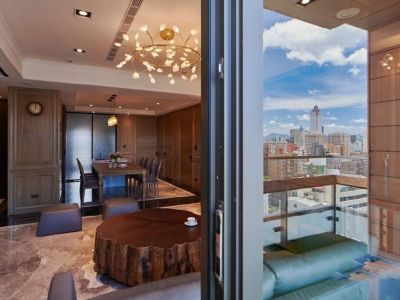 春天大道-121㎡-美式风效果图