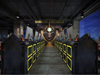 网咖-400㎡-工业风效果图