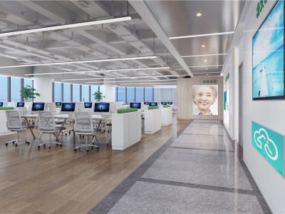 办公室-1800㎡-现代风效果图