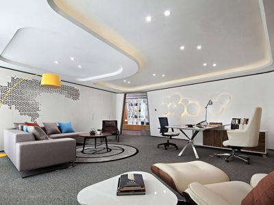 办公室-1280㎡-现代风效果图