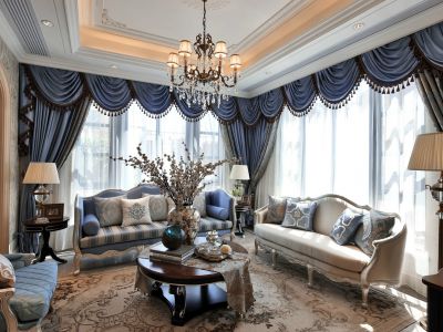 半山青城-300㎡-法式风效果图
