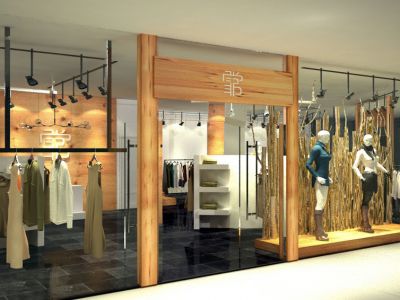 服装店-180㎡-简约风效果图