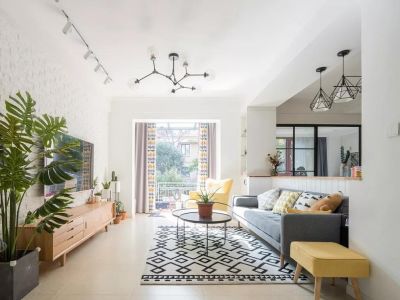 百悦天鹅湖-108㎡-北欧风效果图