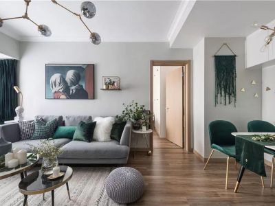 上水花苑-70㎡-轻奢风效果图