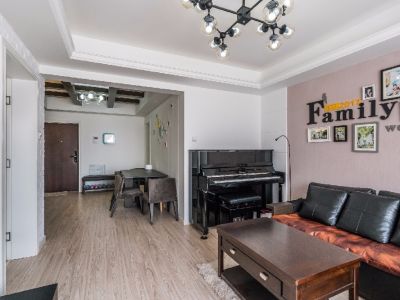 恒宇尊城90平二居室北欧极简风格装修案例