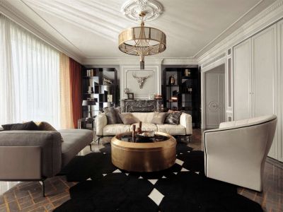 天茂湖-188㎡-法式风效果图