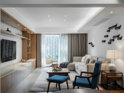 力旺孔雀林-165㎡-简约风效果图