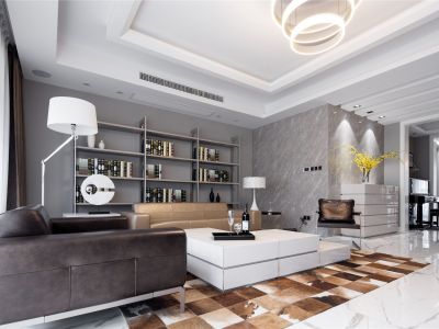 建发天府鹭洲-125㎡-现代风效果图