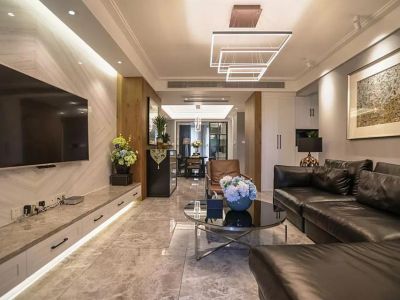 尼德兰花园-130㎡-美式风效果图