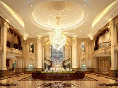 售楼部-1000㎡-欧式风效果图