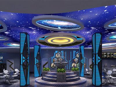 网咖-860㎡-现代风效果图