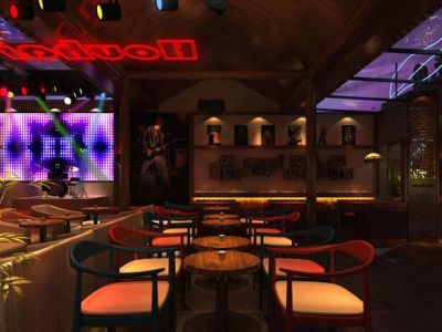 酒吧-1150㎡-绚丽风效果图