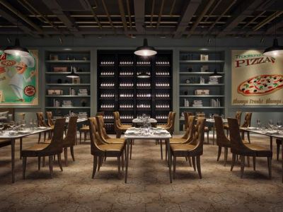 西餐厅-820㎡-现代风效果图