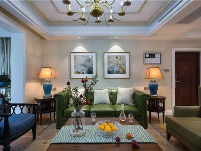 富豪时代-128㎡-美式风效果图