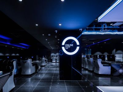 网吧-420㎡-现代风效果图