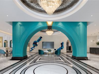 美容院-1000㎡-轻奢风效果图