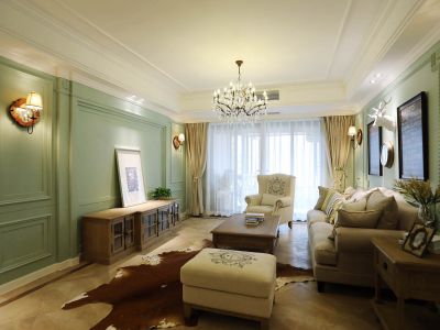 华润理想国-140㎡-美式风效果图