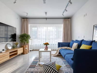 沿湖小区-85㎡-北欧风效果图