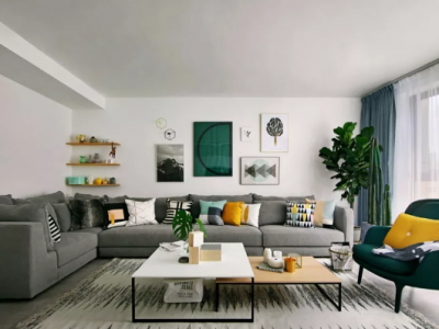 都市芳园-136㎡-北欧风效果图