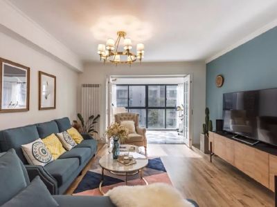 绿城·桂语蘭庭-118㎡-美式风效果图