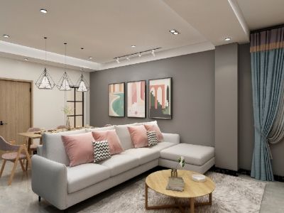 万象春天-89㎡-北欧风效果图