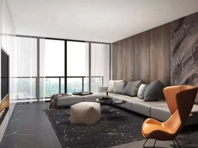 长安金茂府-135㎡-现代风效果图