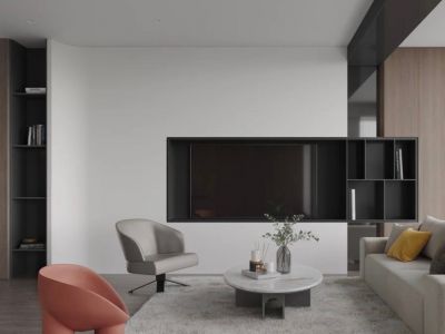 白鹿汀洲-160㎡-现代风效果图