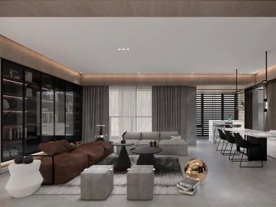 紫薇生态城-140㎡-现代风效果图