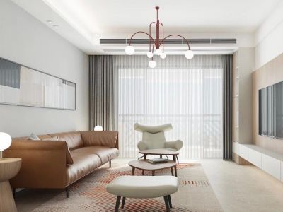 西安海逸长洲-111㎡-简约风效果图