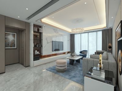 高新枫尚-137㎡-现代风效果图