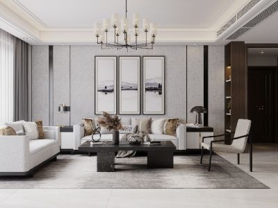 湖城大境-168㎡-现代风效果图