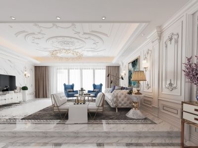 禧瑞春秋-500㎡-法式风效果图