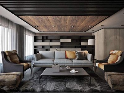 金隅上城郡-237㎡-现代风效果图