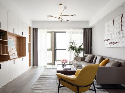 招商雍景湾-140㎡-北欧风效果图