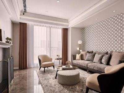 紫薇铂樾府-210㎡-欧式风效果图