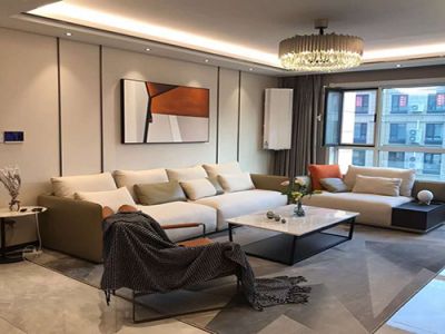 万和家园现代简约风格120平米三居室装修案例