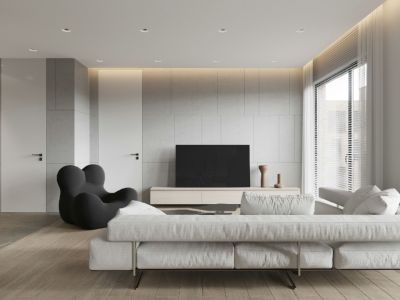 莲花小区-240㎡-现代风效果图