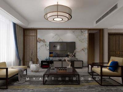 观唐云鼎-165㎡-新中式风效果图