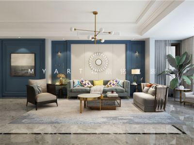 西源里-160㎡-简约风效果图