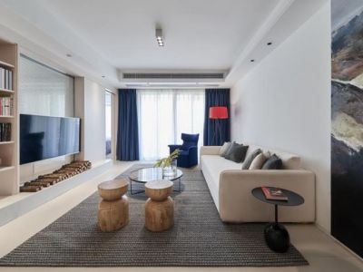 华洲城-98㎡-现代风效果图