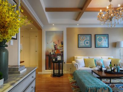 新地国际家园-140㎡-混搭风效果图