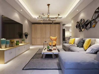 恒大帝景-123㎡-现代风效果图