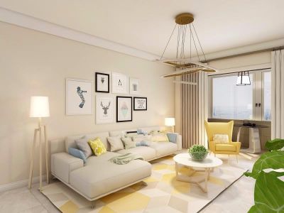 海星未来城-87㎡-现代风效果图