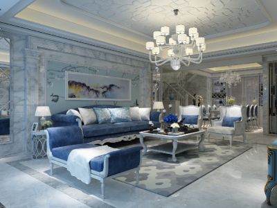 蓝光公园华府-455㎡-欧式风效果图