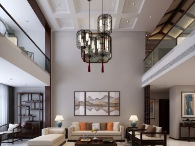 湖滨花园-422㎡-现代风效果图