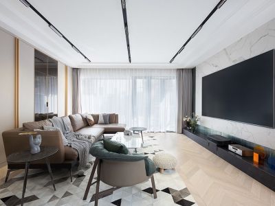 金地芙蓉世家-127㎡-现代风效果图