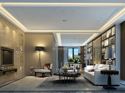 中海寰宇时代-320㎡-现代风效果图