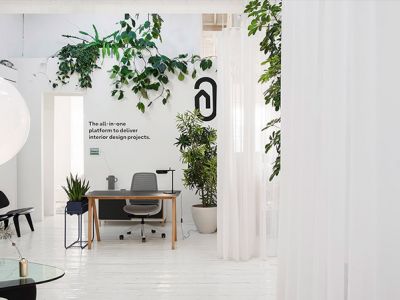 小型办公空间-180㎡-极简风效果图